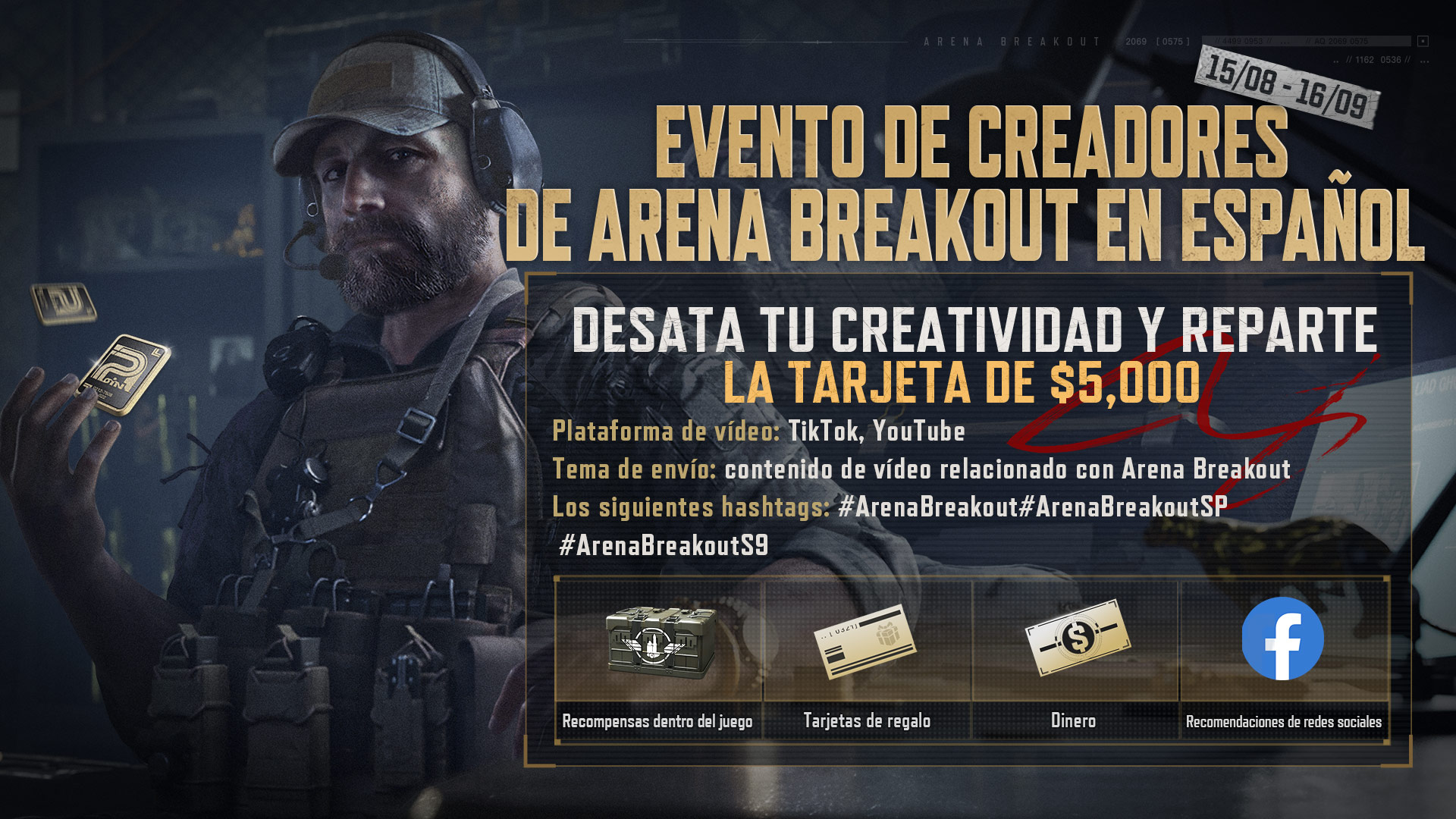 Evento en español para creadores de arena breakout