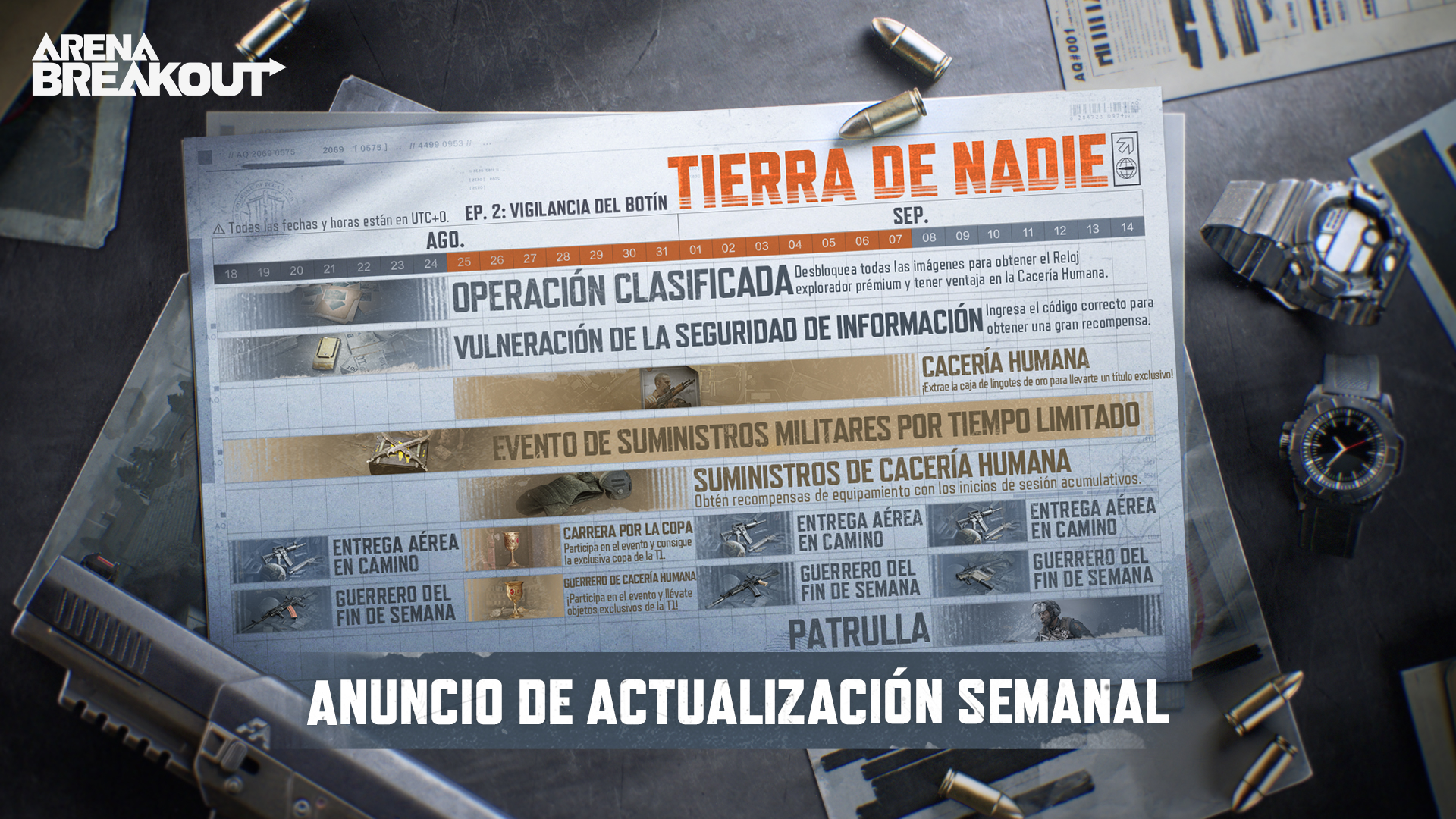 Anuncio de actualización de evento