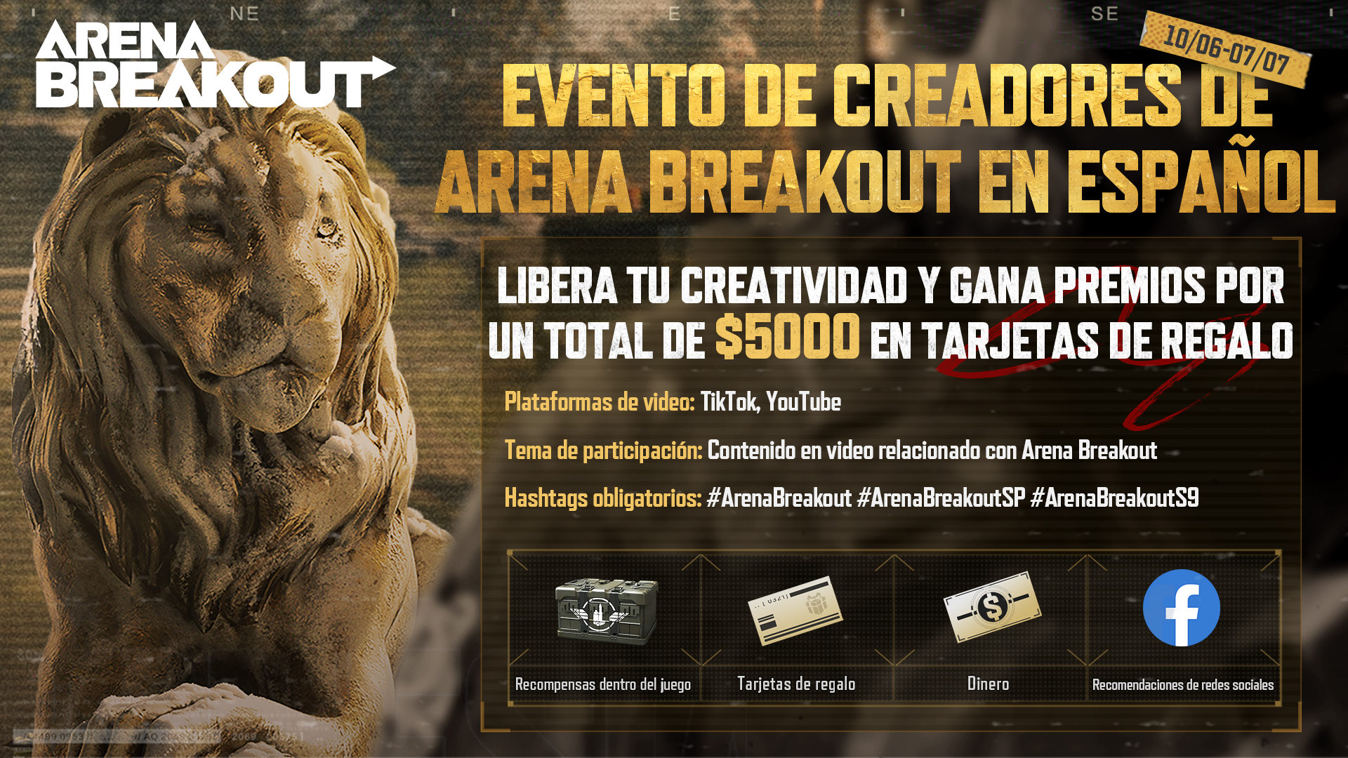 Evento en español para creadores de arena breakout