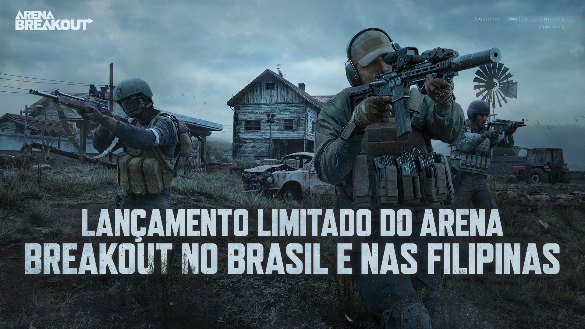 Lançamento limitado do Arena Breakout no Brasil e nas Filipinas